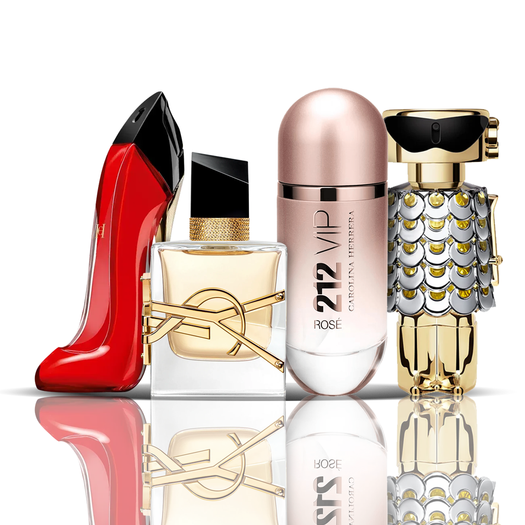 Komplet 4 parfumov | Very Good Girl + Libre + 212 VIP Rose + Fame 100 ml
