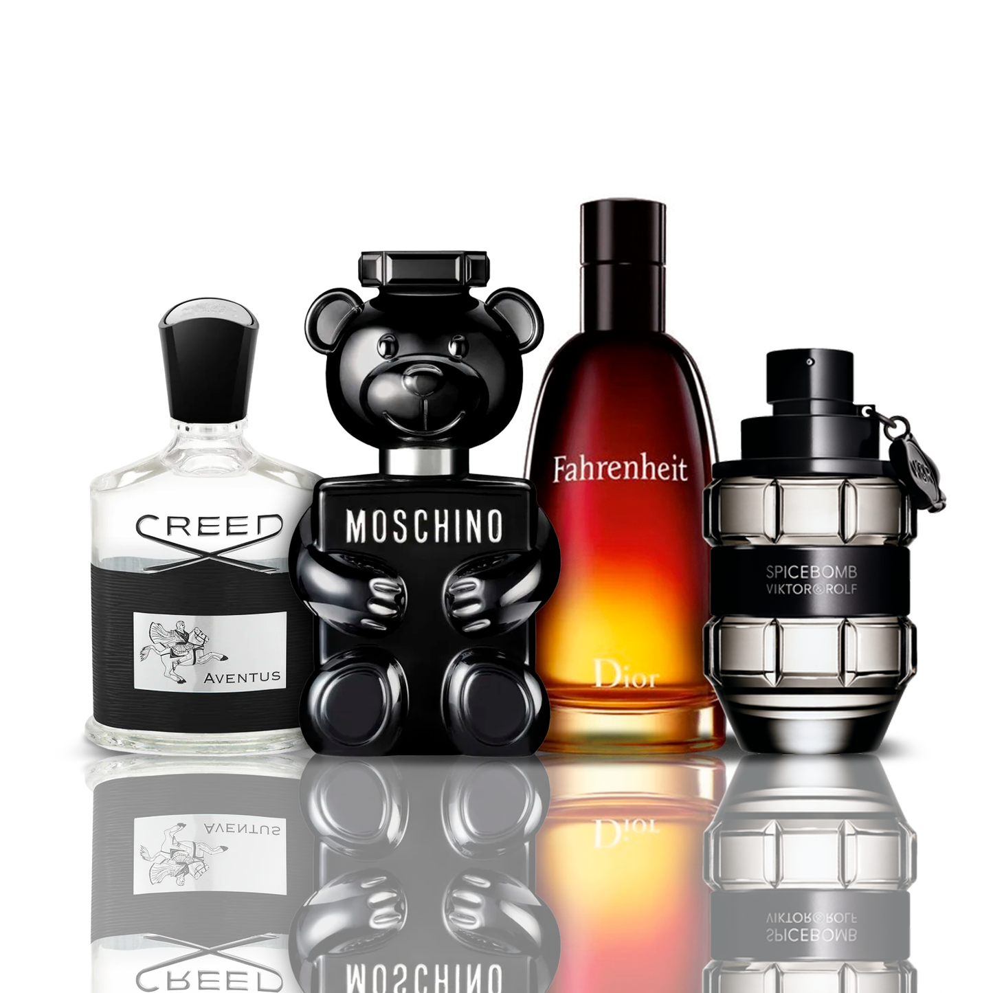 Komplet 4 parfumov | Creed Aventus + Fahrenheit + SpiceBomb + Toy Boy Moschino 100 ml