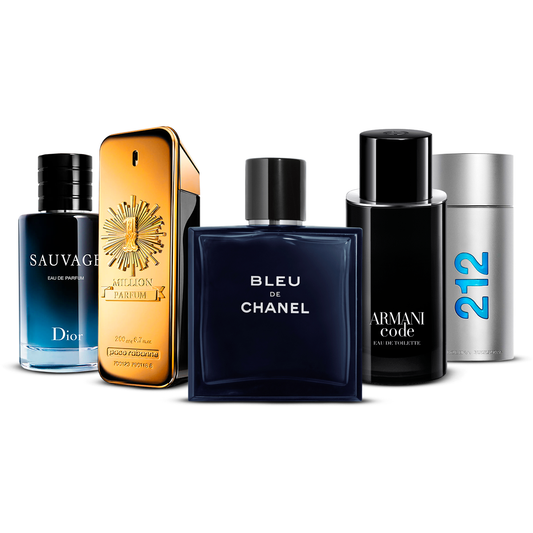 Komplet 5 parfumov   – Sauvage, 1 Million, Bleu de Chanel, Armani Code in 212 Men  [100 ml vsako]