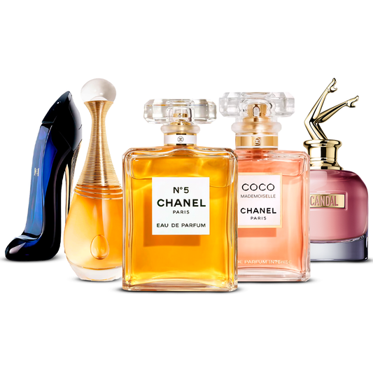 Komplet 5 parfumov – Good Girl, J'adore, Chanel Nº5, Coco Mademoiselle in Scandal [100 ml vsako]
