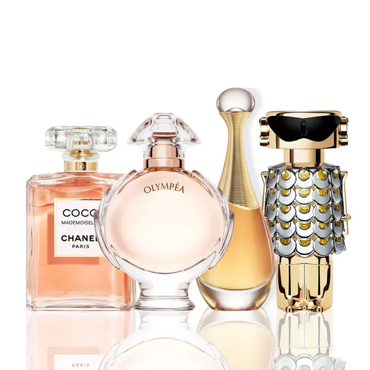 Komplet 4 parfumov | Coco Chanel + J'Adore + Olympea + Paco Rabanne Fame 100 ml