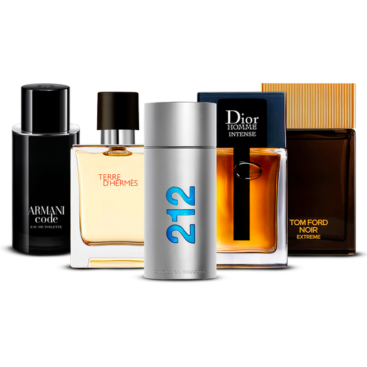Komplet 5 parfumov  –  Armani Code, Invictus, Dior Homme Intense, Bleu de Chanel in Terre d'Hermès  [100 ml vsako] (Kopija)