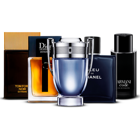 Komplet 5 parfumov  – Tom Ford Noir Extrême, Dior Homme Intense, Invictus, Bleu de Chanel in Armani Code [100 ml vsako]