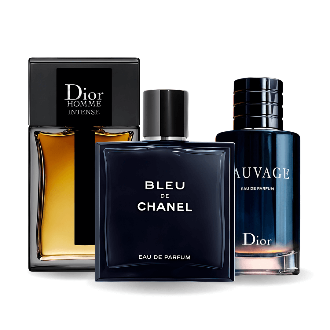 Komplet 3 parfumov | Sauvage Dior, Bleu de Chanel, Dior Homme Intense 100 ml