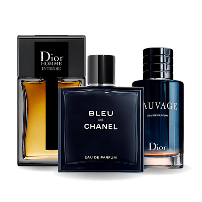 Komplet 3 parfumov | Sauvage Dior, Bleu de Chanel, Dior Homme Intense 100 ml