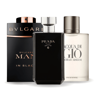 Komplet 3 parfumov | Bvlgari In Black, Giorgio Armani Acqua Di Gio, L'Homme Prada Intense 100 ml