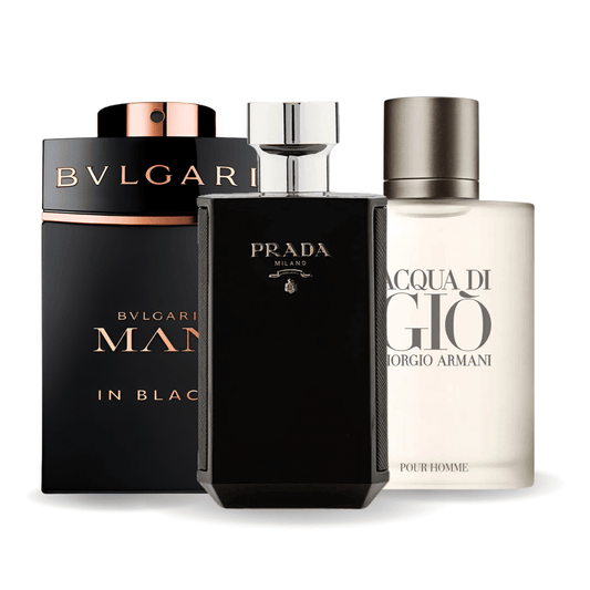 Komplet 3 parfumov | Bvlgari In Black, Giorgio Armani Acqua Di Gio, L'Homme Prada Intense 100 ml