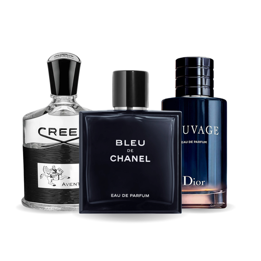 Komplet 3 parfumov | Creed Aventus, Bleu de Chanel, Dior Sauvage 100 ml