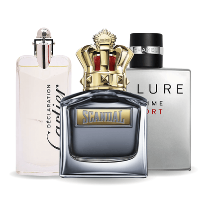 Komplet 3 parfumov | Allure Homme Sports, Jean Paul Gaultier Scandal, Cartier Declaration 100 ml