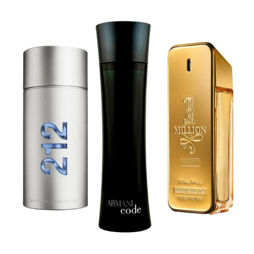 Komplet 3 parfumov | 212 Men NYC, Paco Rabanne One Million, Armani Code Homme 100 ml
