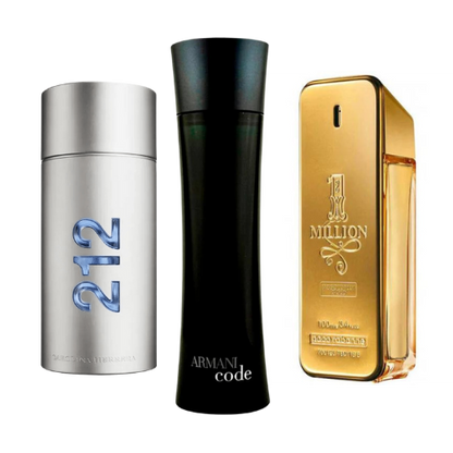 Komplet 3 parfumov | 212 Men NYC, Paco Rabanne One Million, Armani Code Homme 100 ml