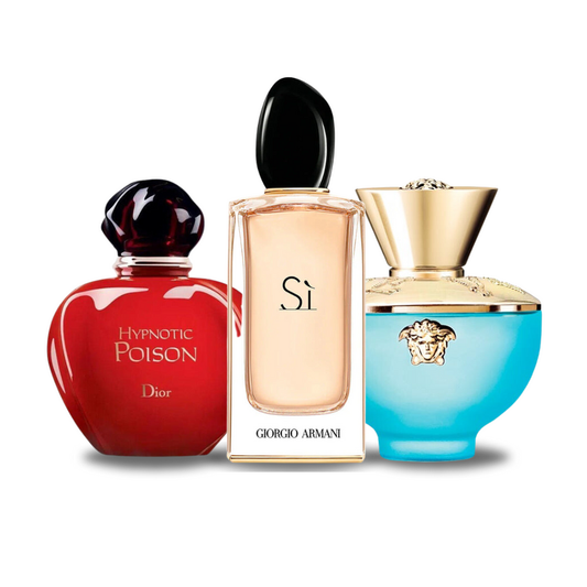 Komplet 3 parfumov | Dior HYPNOTIC POISON, Giorgio Armani SÌ, Versace DYLAN TURQUOISE 100 ml