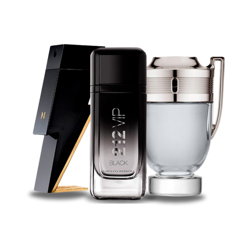 Komplet 3 parfumov | BAD BOY, 212 VIP BLACK, Paco Rabanne INVICTUS 100 ml