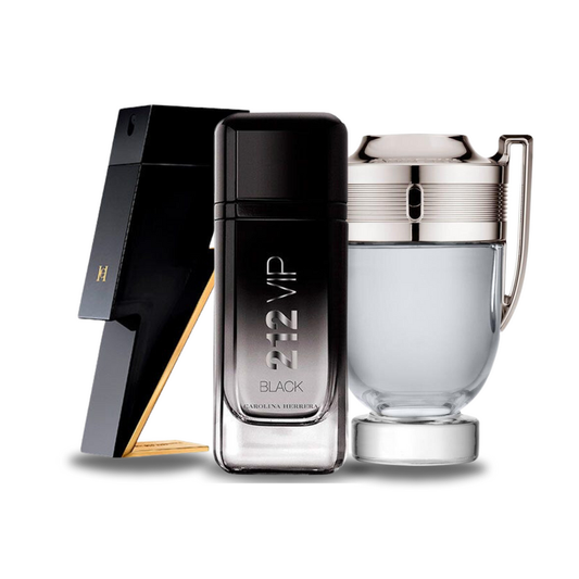 Komplet 3 parfumov | BAD BOY, 212 VIP BLACK, Paco Rabanne INVICTUS 100 ml