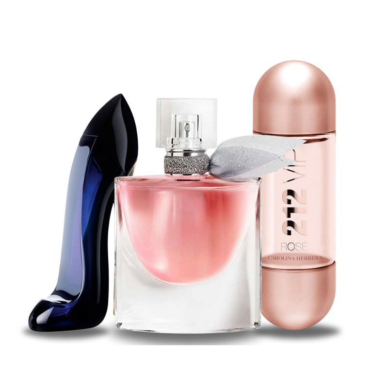 Komplet 3 parfumov | GOOD GIRL, Lancôme LA VIE EST BELLE, 212 VIP ROSÉ 100 ml