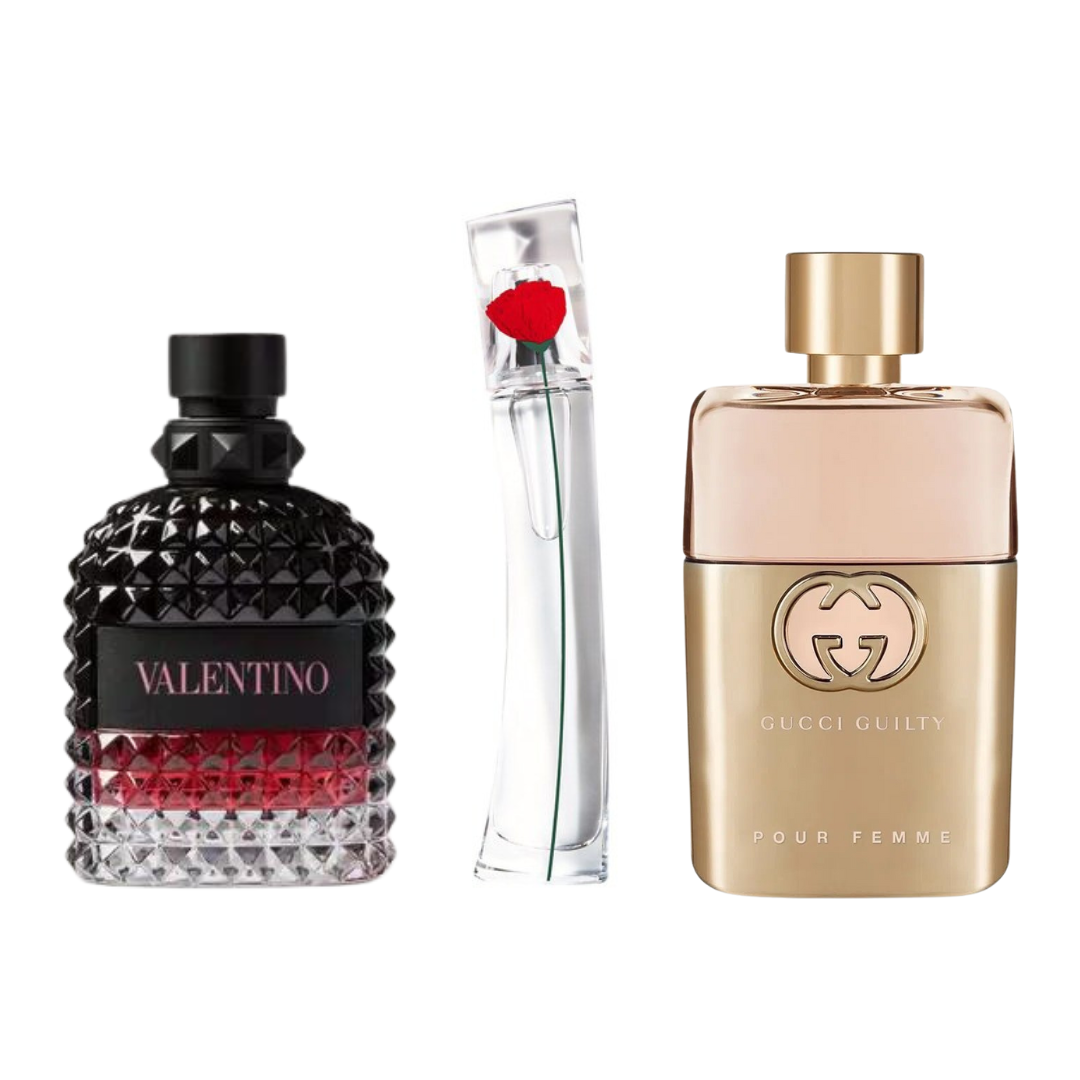 Komplet 3 parfumov | Gucci Guilty, Valentino Intense, Flower Kenzo 100 ml