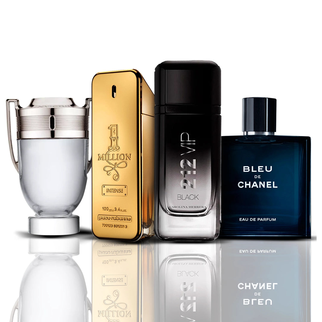 Komplet 4 parfumov | Invictus Victory + One Million + Bleu de Chanel + 212 Vip Black