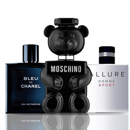 Komplet 3 parfumov | Moschino Toy Boy + Bleu de Chanel + Allure Homme Sport 100 ml