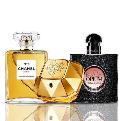 Komplet 3 parfumov | Chanel N°5 + Lady Million + Black Opium