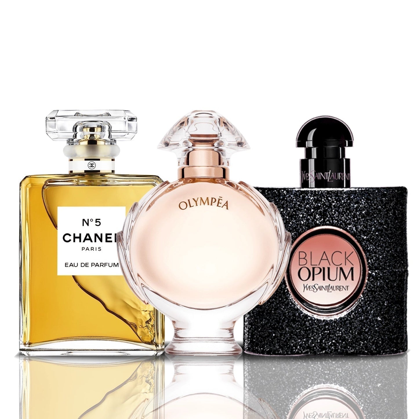 Komplet 3 parfumov | Black Opium + Chanel N°5 + Olympea 100 ml
