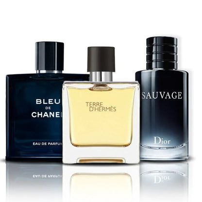 Komplet 3 parfumov | Bleu de Chanel, Terre D'Hermes in Sauvage (100 ml)