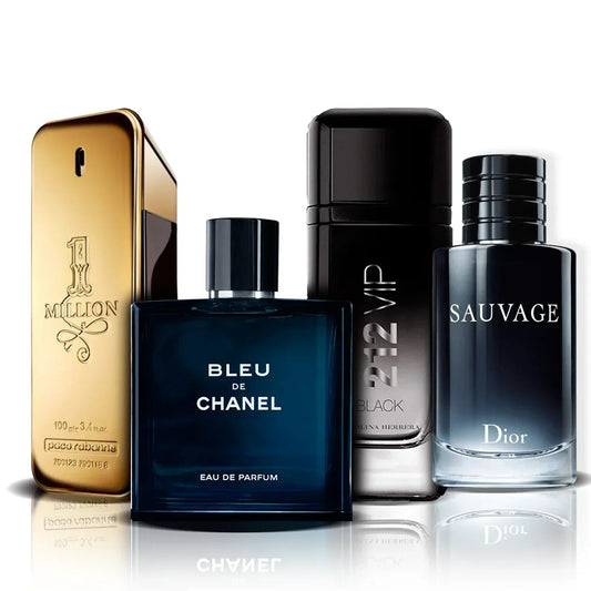 Komplet 4 parfumov | One Million, Bleu de Chanel, 212 Vip Black in Sauvage (100 ml)