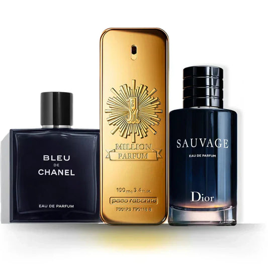 Komplet 3 parfumov | Bleu de Chanel + Sauvage + One Million 100 ml